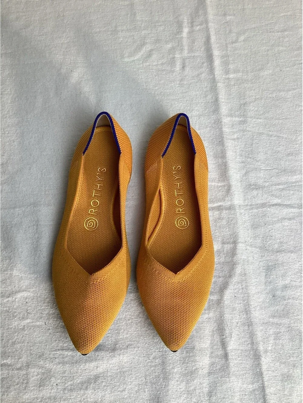 Rothy's The Point Marigold Yellow Flats Women's Size 8